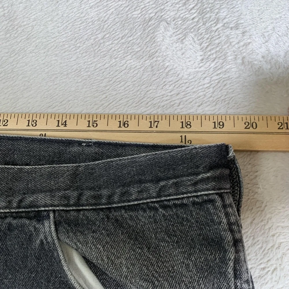 Vintage Rustler Jeans Mens‎ 38X32 Black Gray Denim Relaxed Fit Made USA 90s